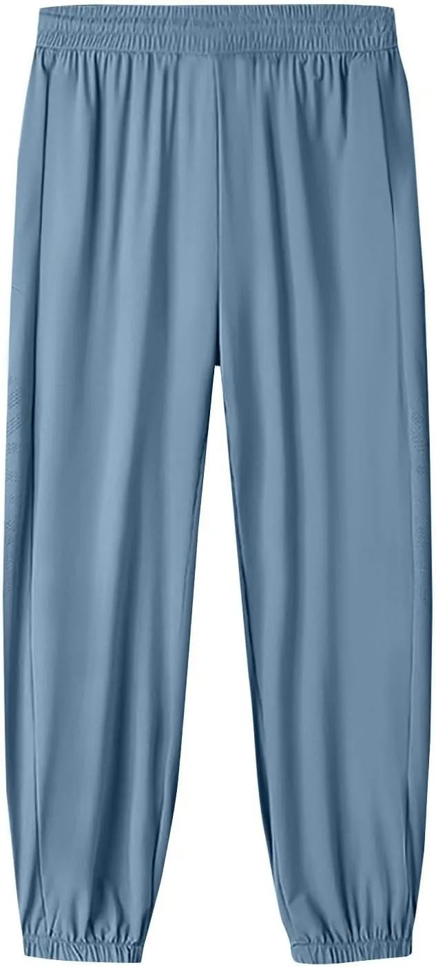 Beeswan Pants for Women with Pocket Lightweight Ankle Workout Pants Joggers 2025 Drawstring Solid Trousers Plus Summer
