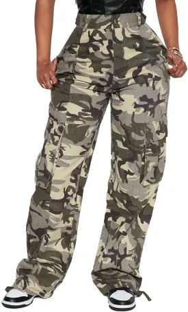 BEJONS Womens Relaxed Fit All Day High Waist Cargo Pants
