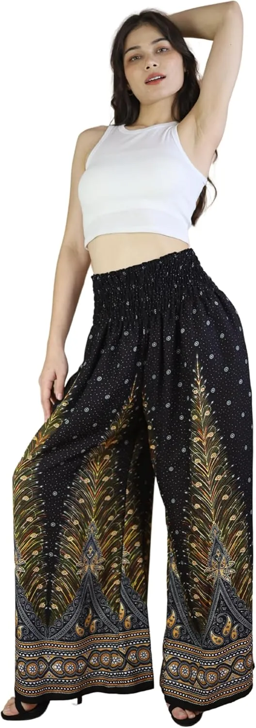 Boho Pants Palazzo Pants for Women with Pockets| Wide Leg high Waisted Flowy Pants for Women | Summer, Cruise, Vacation
