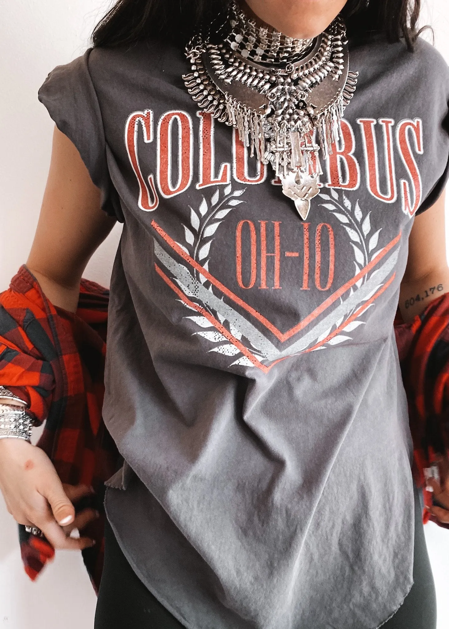 COLUMBUS OH-IO 90's SIDE SLIT TEE