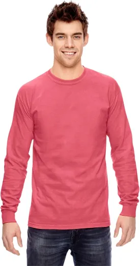 Comfort Colors Ringspun Garment-Dyed Long-Sleeve T-Shirt (C6014)- WATERMELON, S