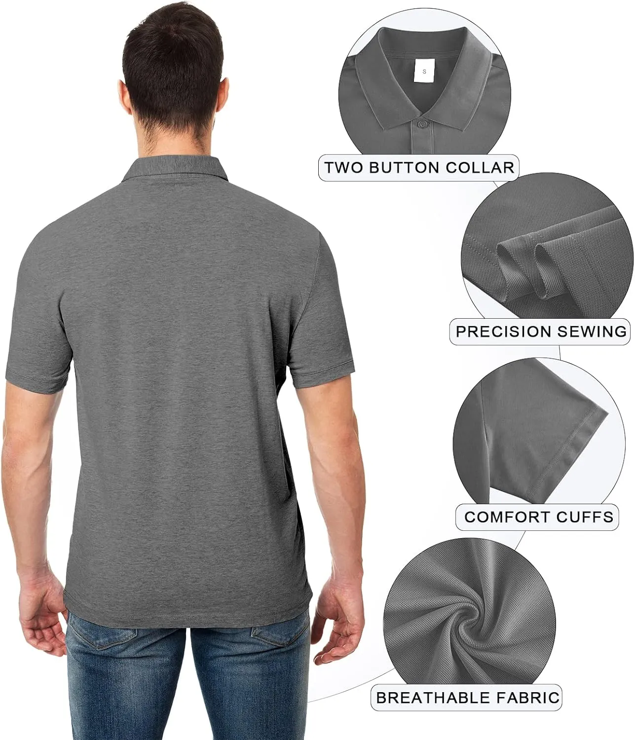 Custom Polo Shirt for Men Customized Golf Shirts Design Your Own Personalized Tee Upf50  Print Embroidered Text Photo Logo
