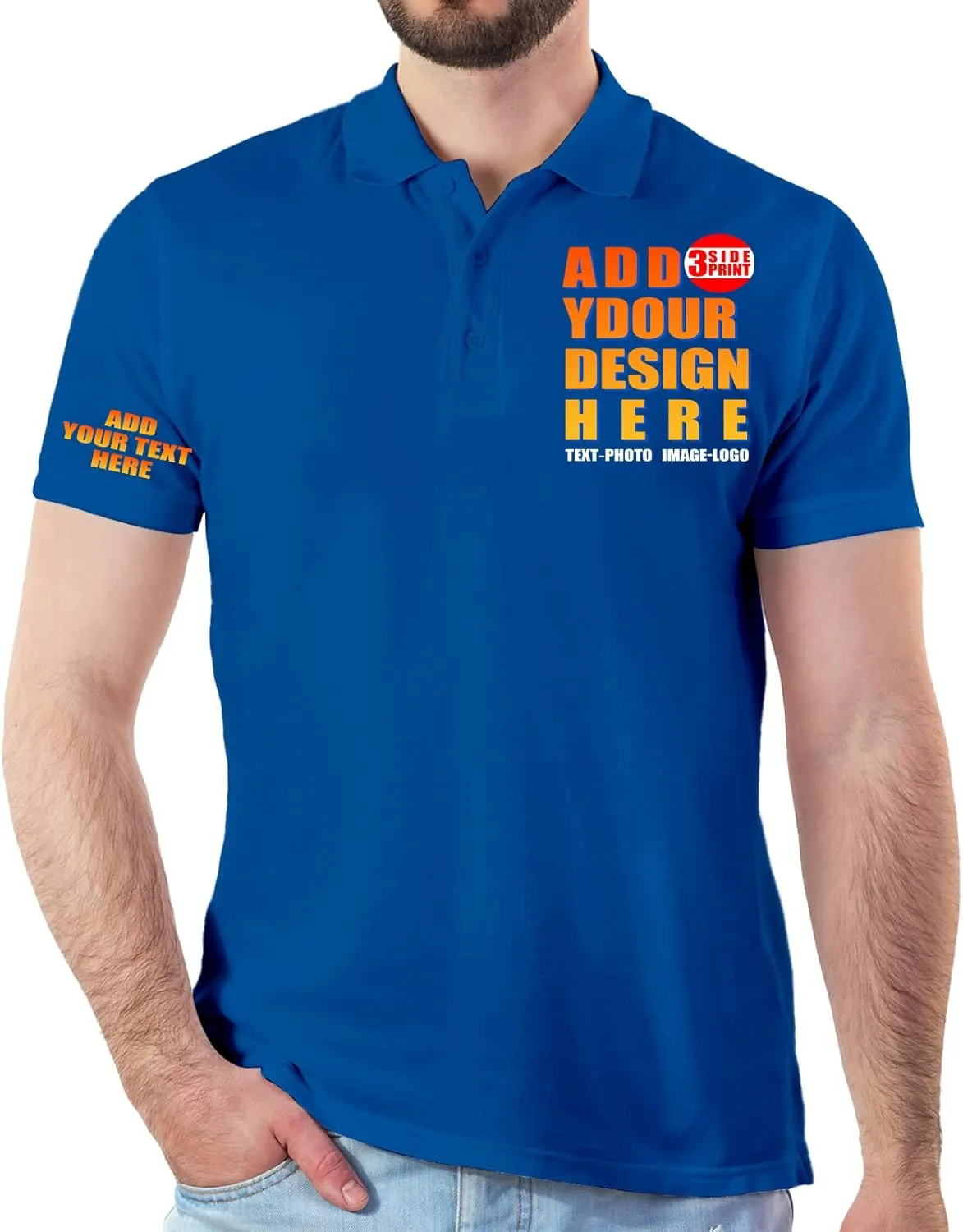 Custom Polo Shirt for Men Customized Golf Shirts Design Your Own Personalized Tee Upf50  Print Embroidered Text Photo Logo