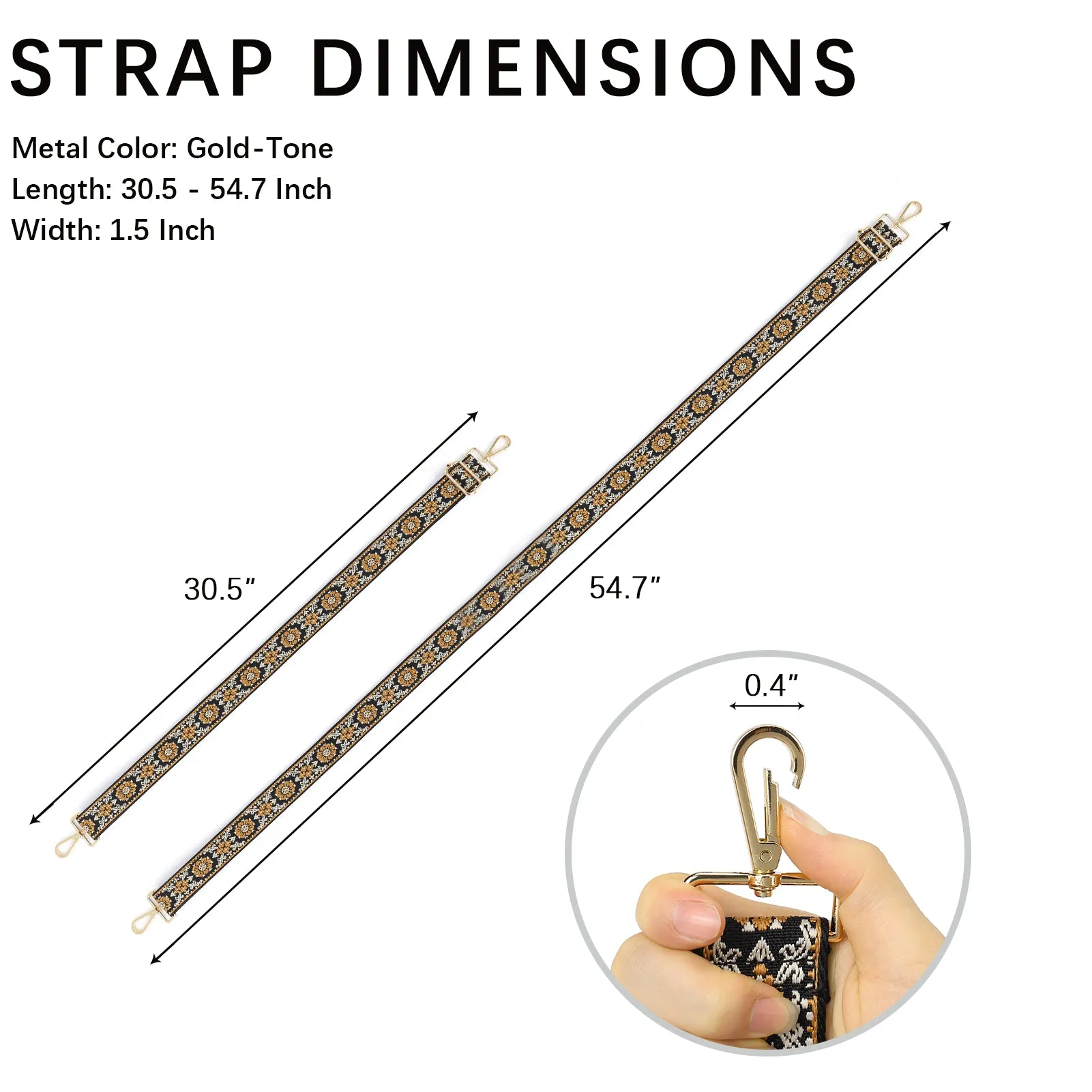 Fashionable and Detachable Wide Shoulder Strap