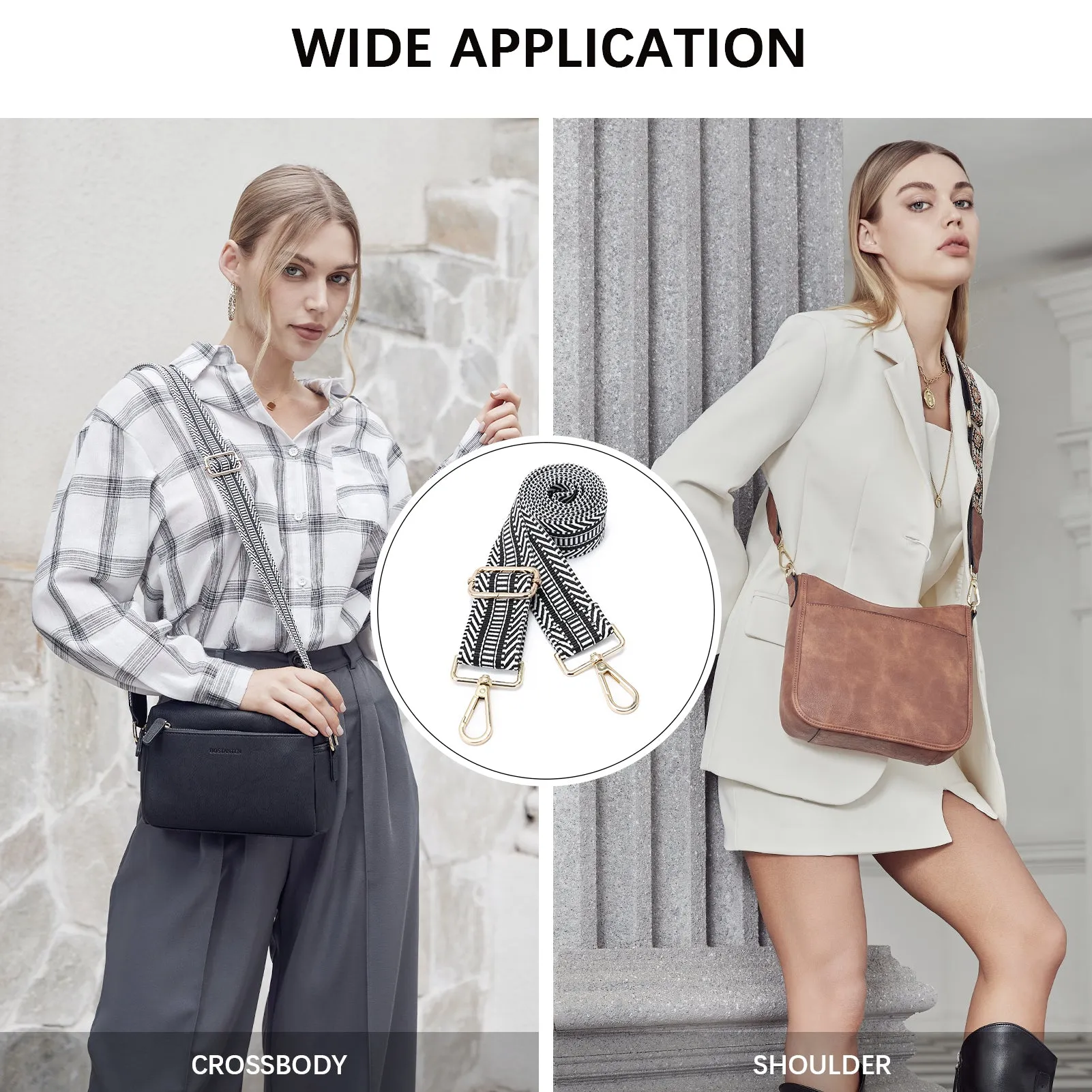 Fashionable and Detachable Wide Shoulder Strap