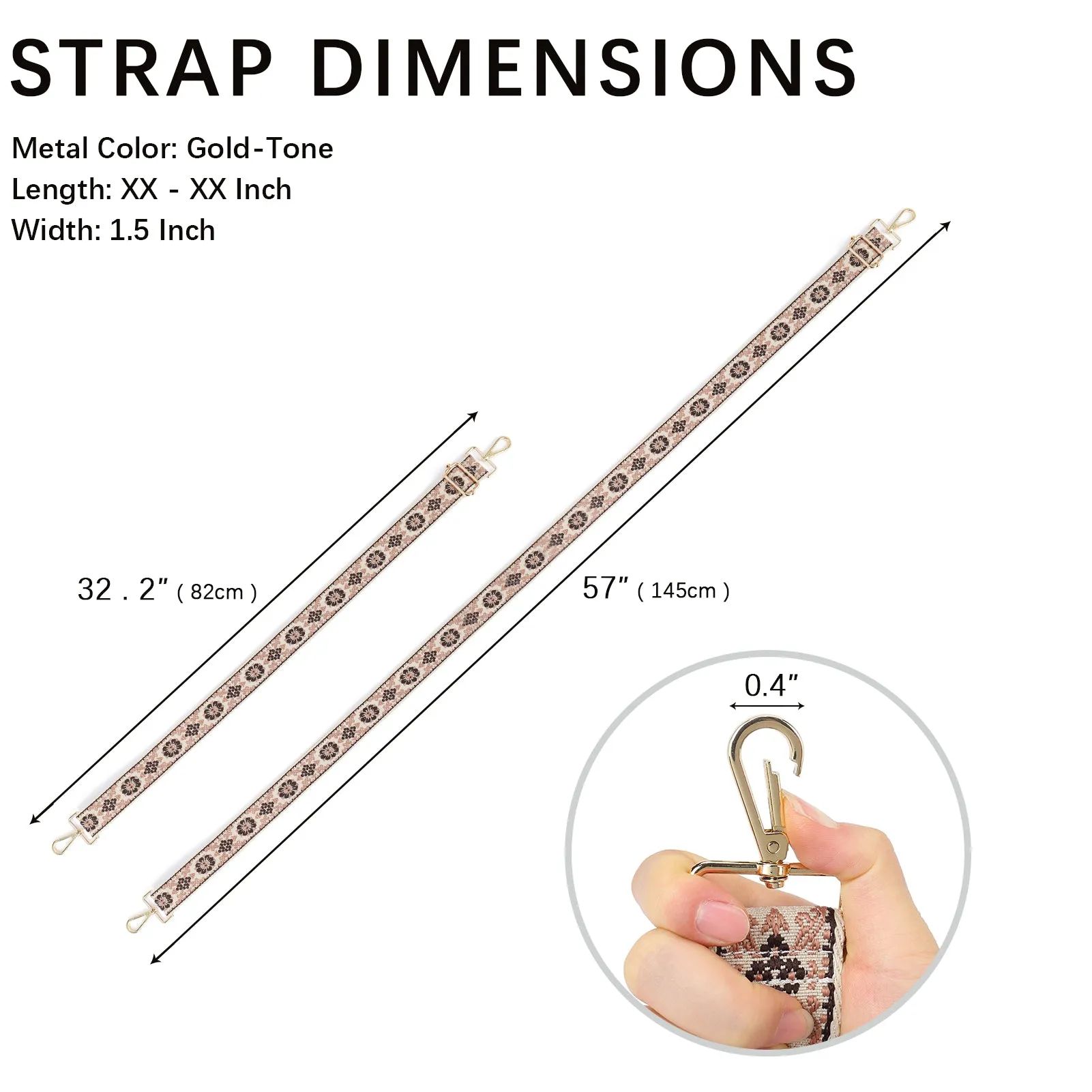 Fashionable and Detachable Wide Shoulder Strap