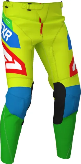 FXR Podium Air Motocross Pants, Yellow/Blue