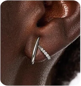 Gold Earrings for Women Trendy 14K Gold Plated Stud Earrings Dainty Minimalis Hypoallergenic CZ Earrings Jewelry Gifts for Her