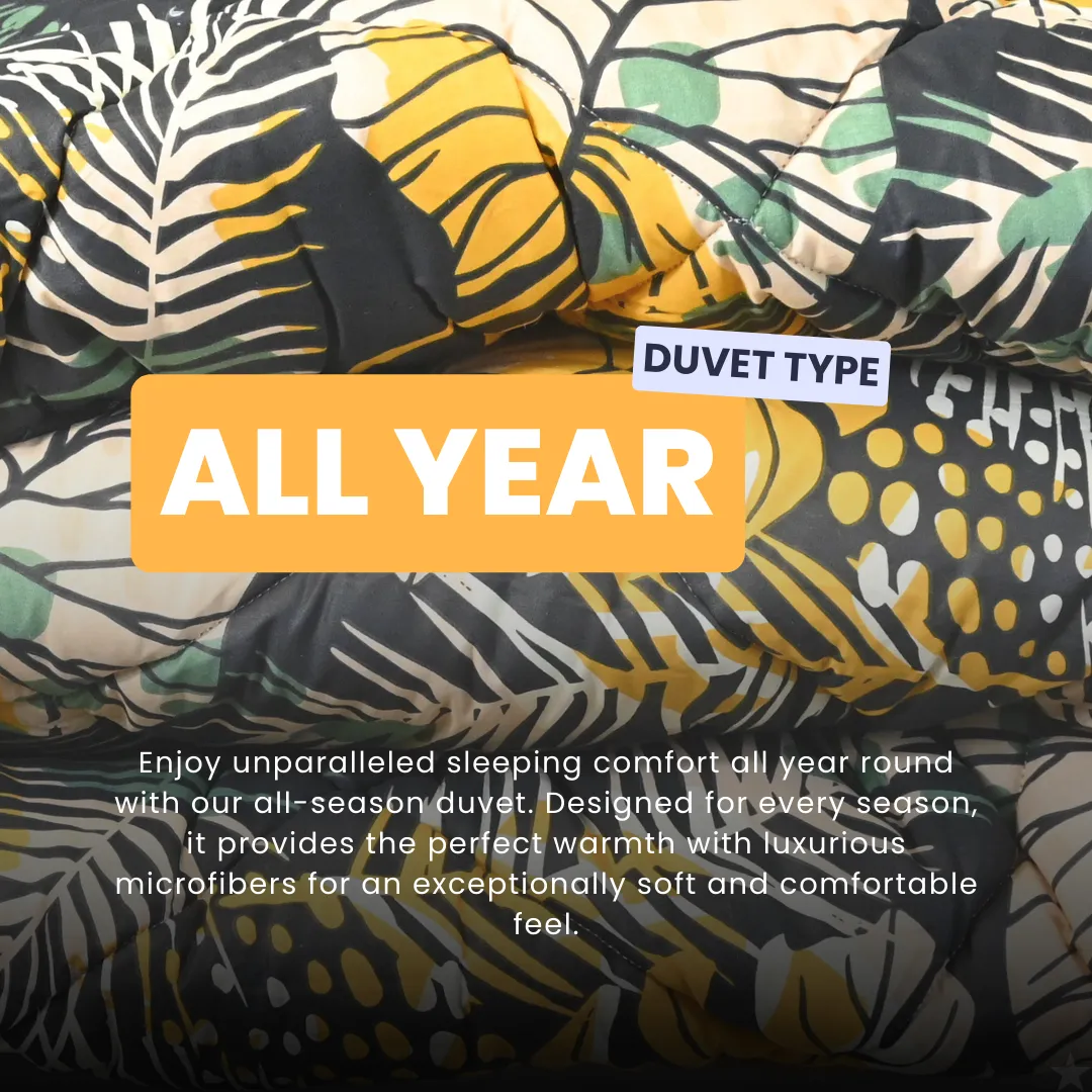 HappyDuvet Tropical Night - 100% cotton - Duvet for year-round use