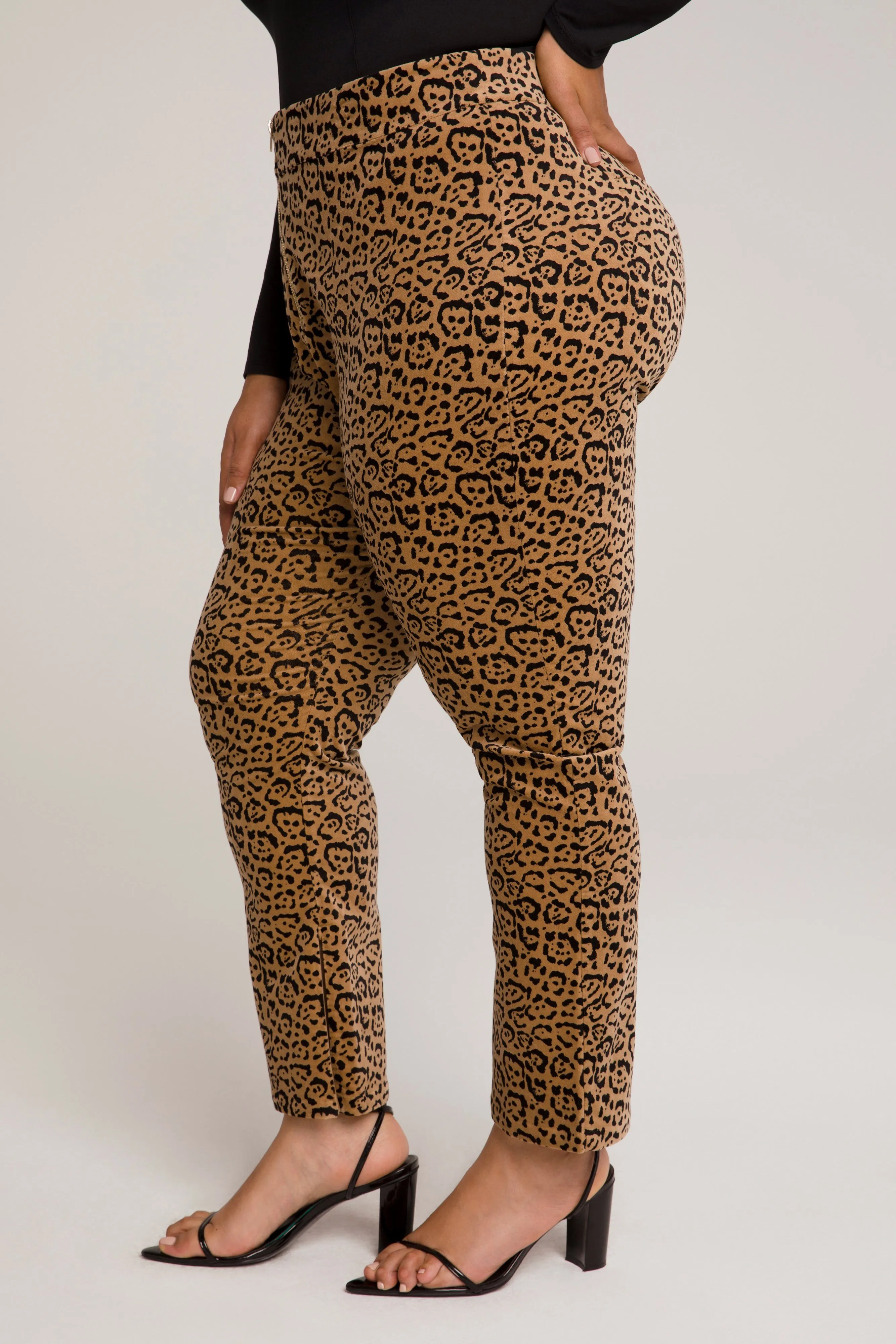 LEOPARD SUIT PANT | CARAMEL LEOPARD001