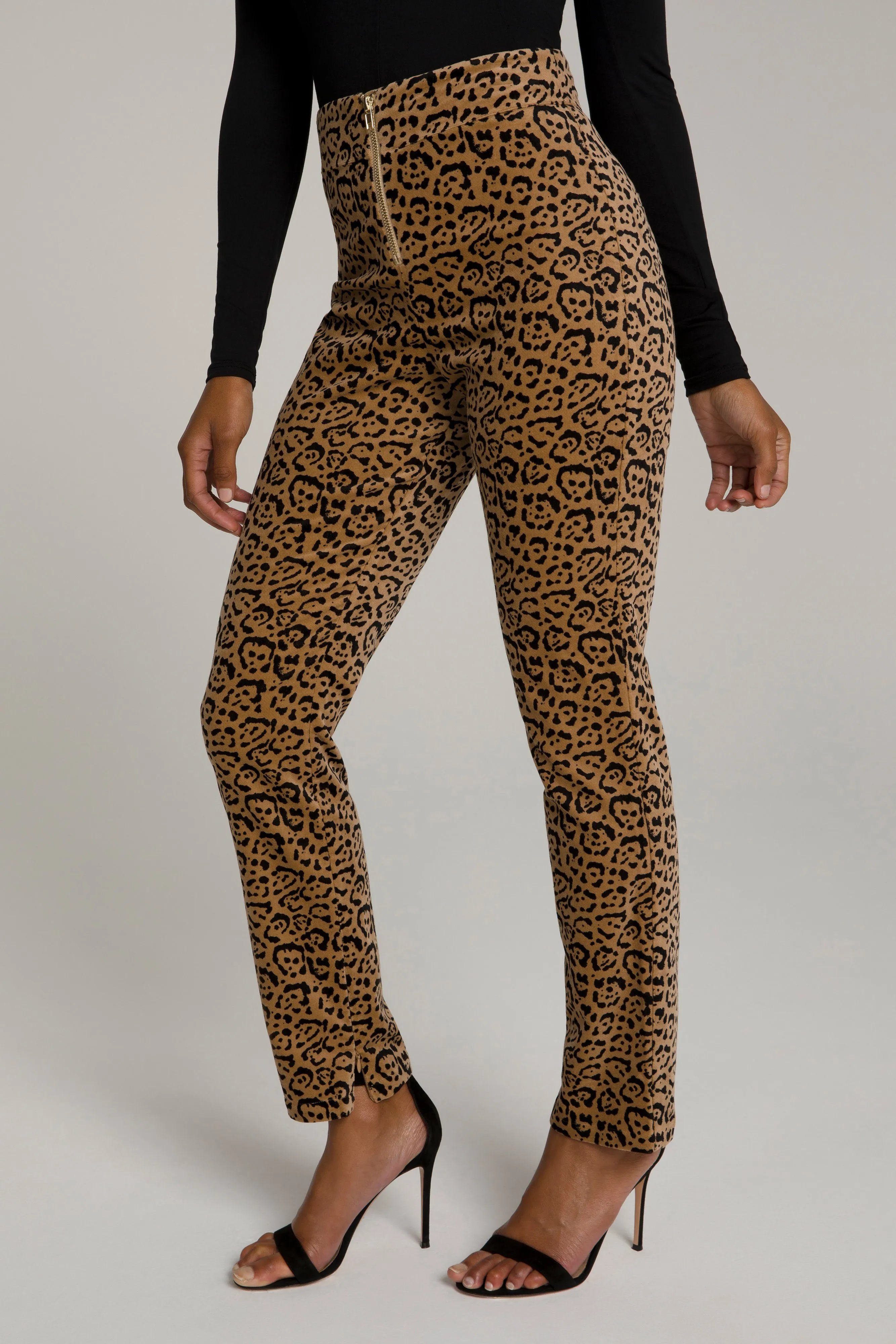 LEOPARD SUIT PANT | CARAMEL LEOPARD001