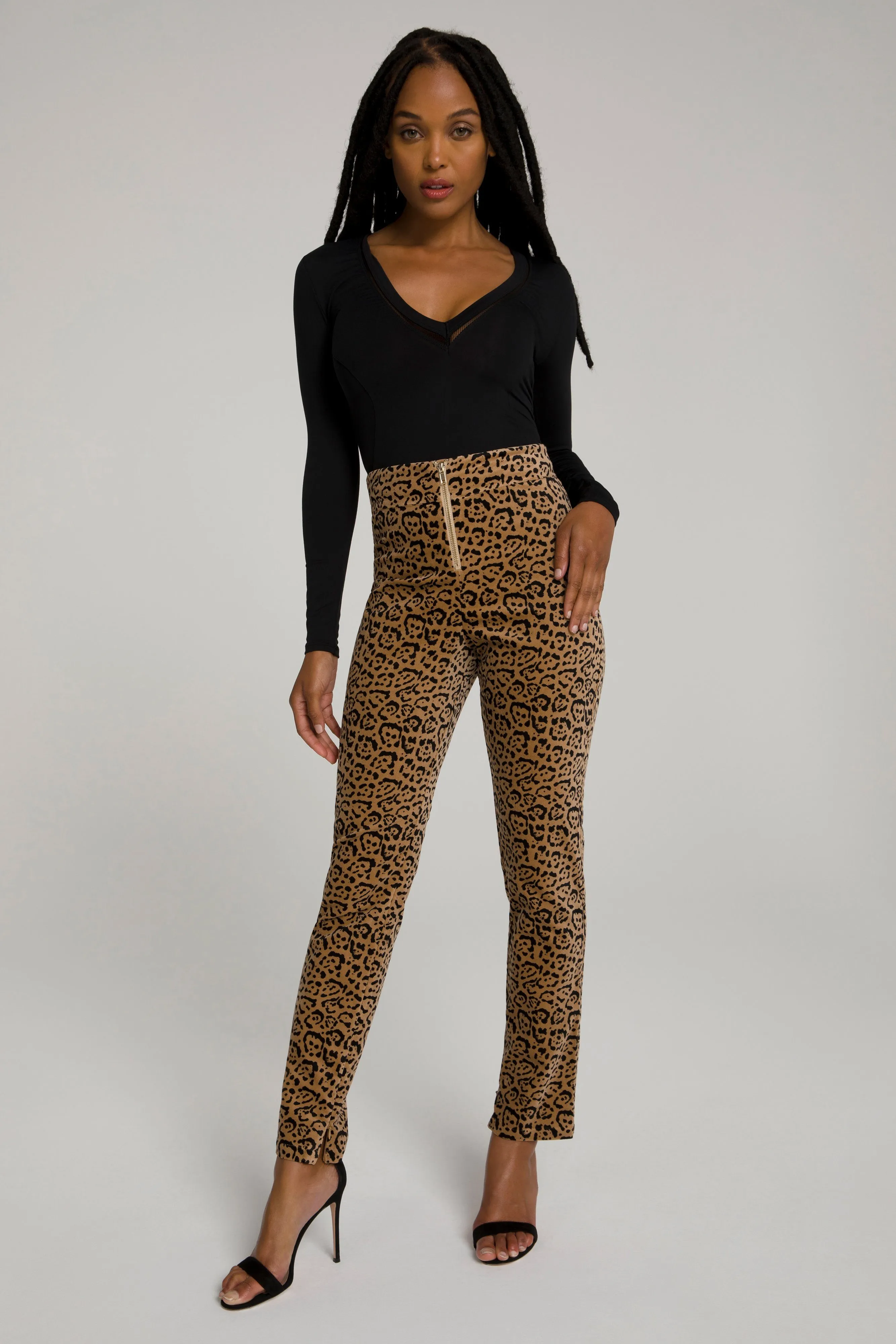 LEOPARD SUIT PANT | CARAMEL LEOPARD001