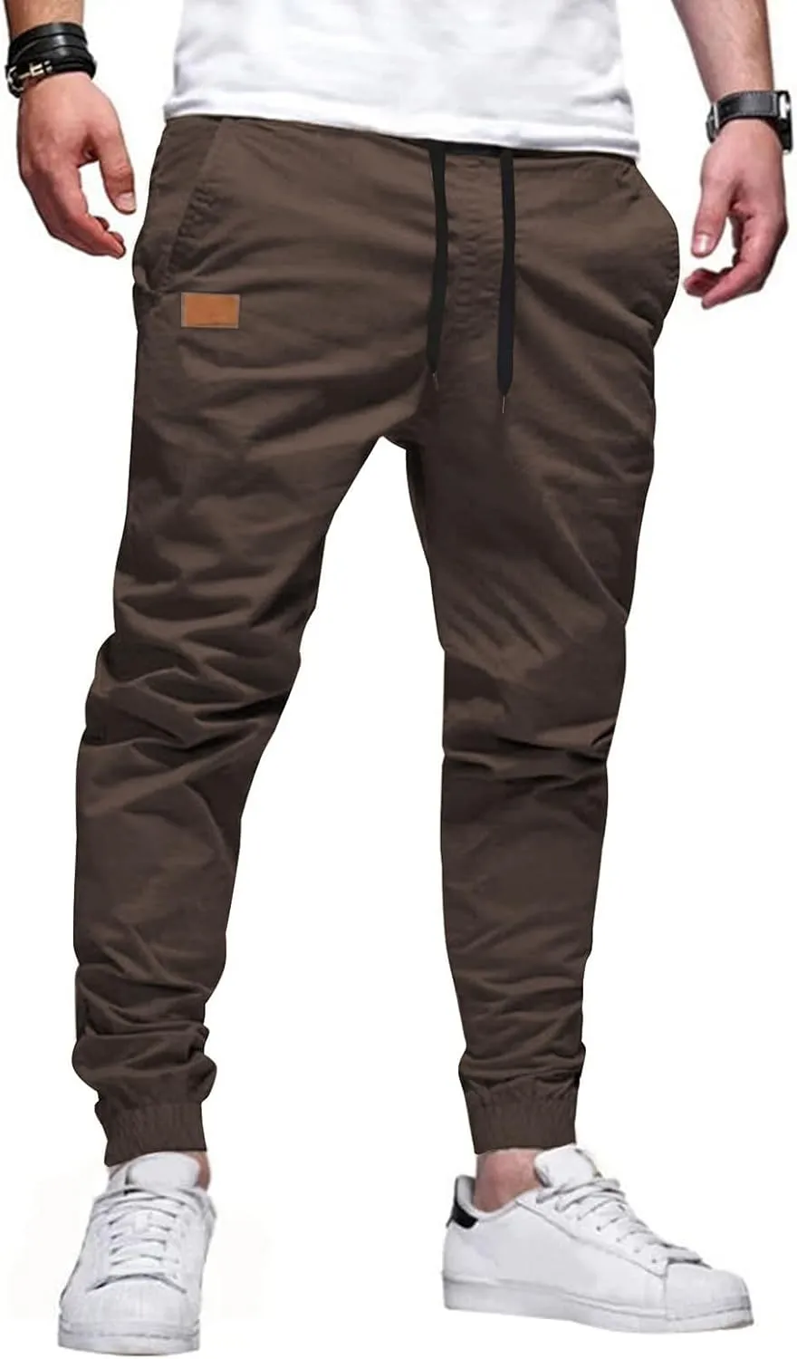 Men's Casual Joggers Pants Chino Hiking Outdoor Pants Cotton Sweatpants Pants for Running