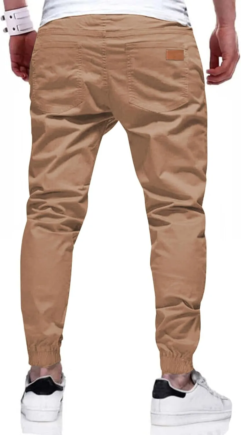 Men's Casual Joggers Pants Chino Hiking Outdoor Pants Cotton Sweatpants Pants for Running