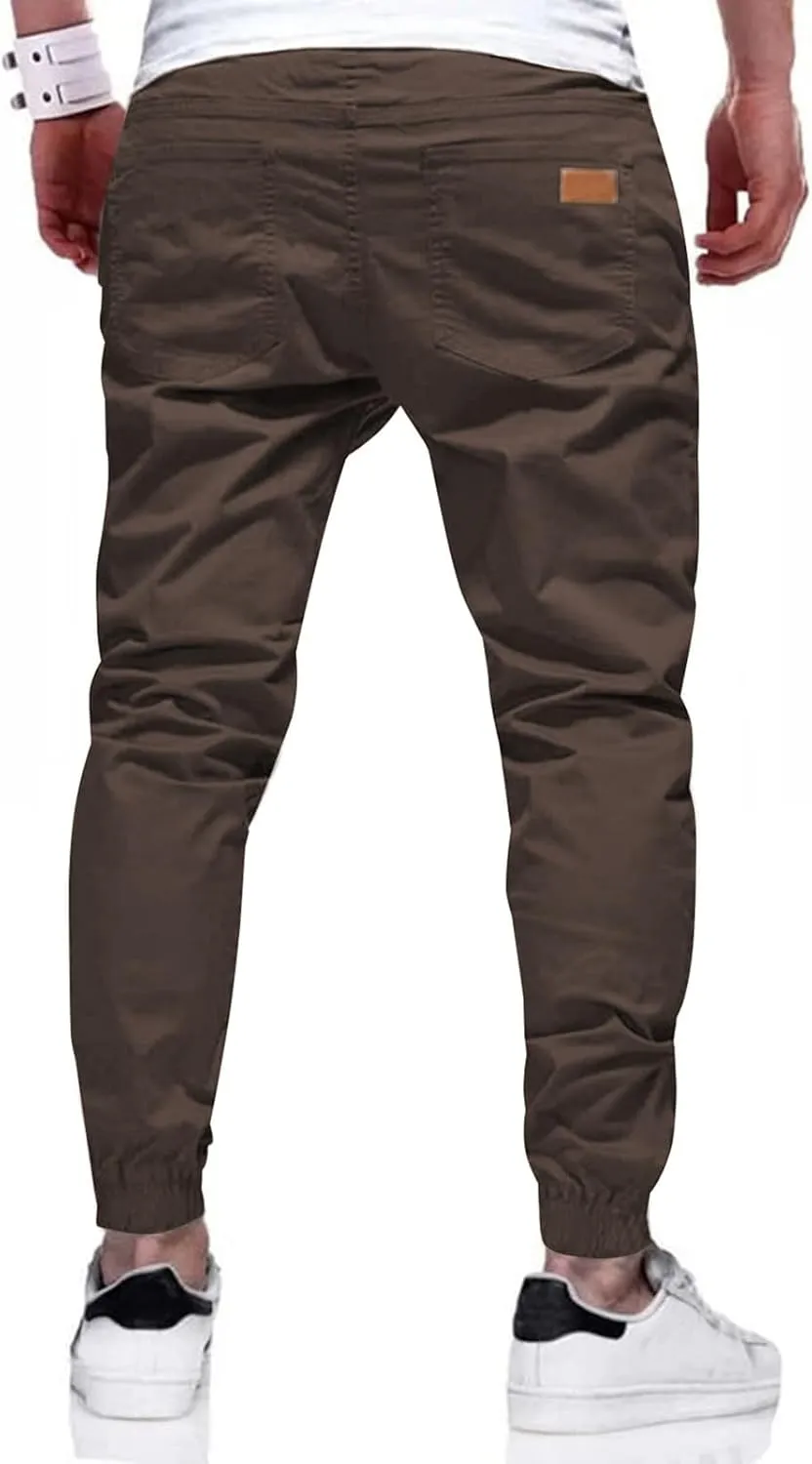 Men's Casual Joggers Pants Chino Hiking Outdoor Pants Cotton Sweatpants Pants for Running
