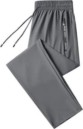 Mens Joggers with Zipper Pockets Athletic Pants Workout Trousers Outdoor Sports Running Sweatpants Gym Fall Pants