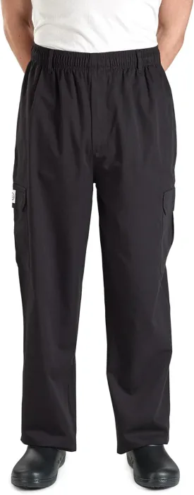 Mercer Culinary M61090BKM Genesis Men's Chef Cargo Pant, Medium, Black