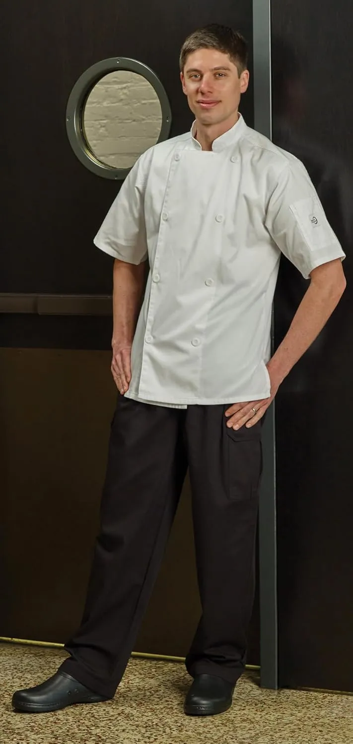 Mercer Culinary M61090BKM Genesis Men's Chef Cargo Pant, Medium, Black