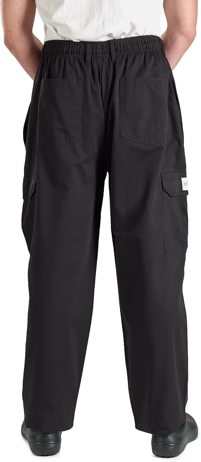Mercer Culinary M61090BKM Genesis Men's Chef Cargo Pant, Medium, Black
