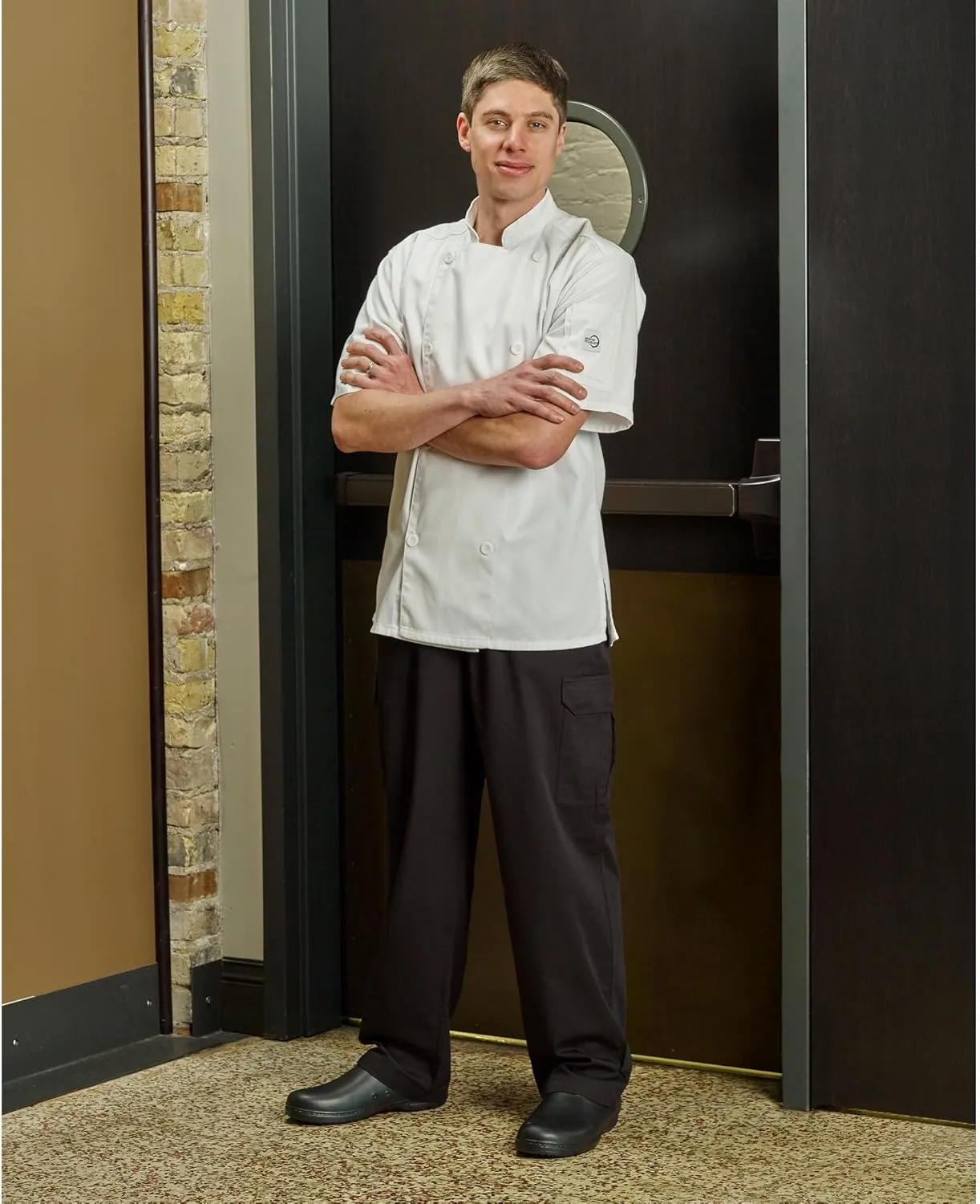 Mercer Culinary M61090BKM Genesis Men's Chef Cargo Pant, Medium, Black