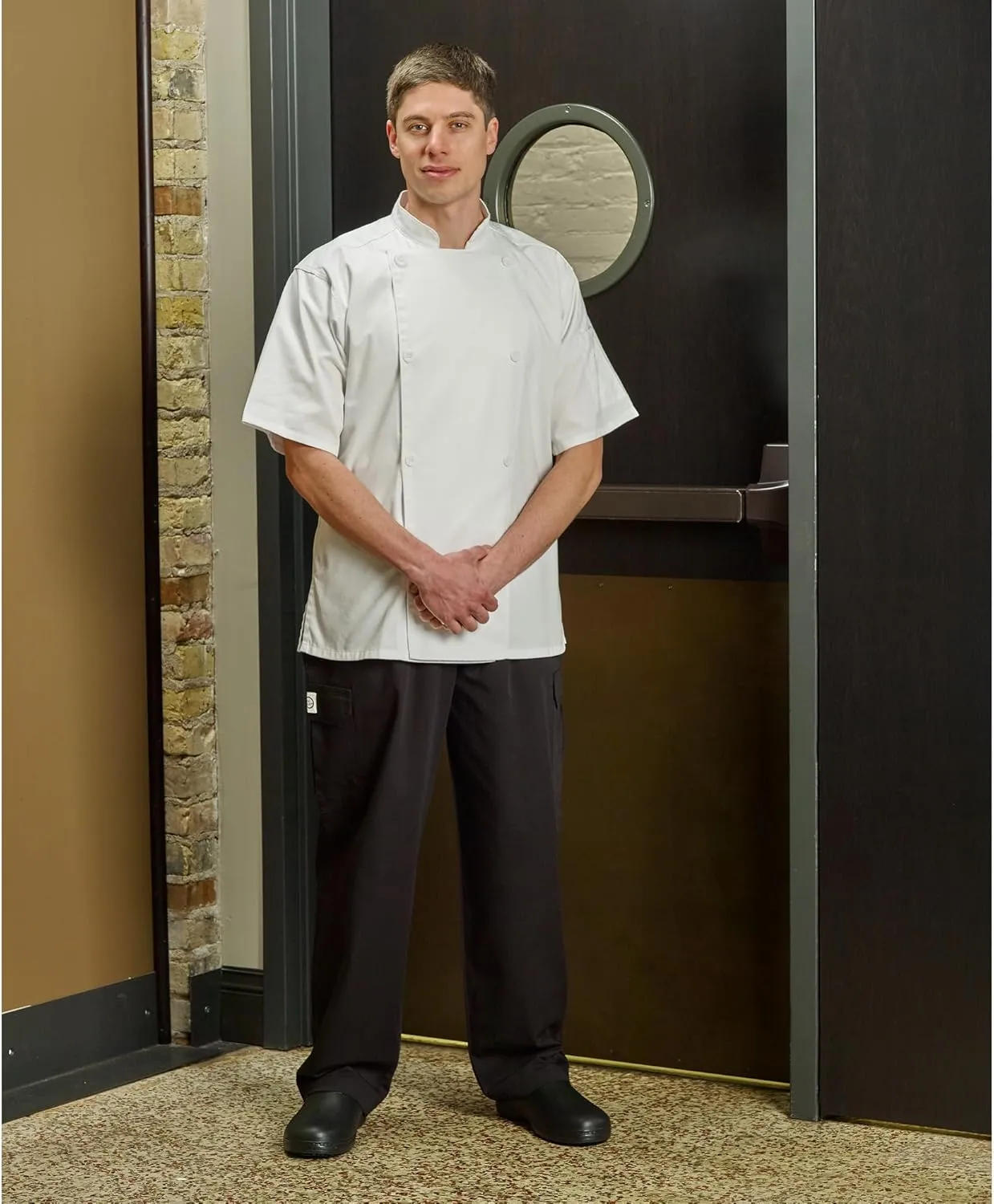 Mercer Culinary M61090BKM Genesis Men's Chef Cargo Pant, Medium, Black