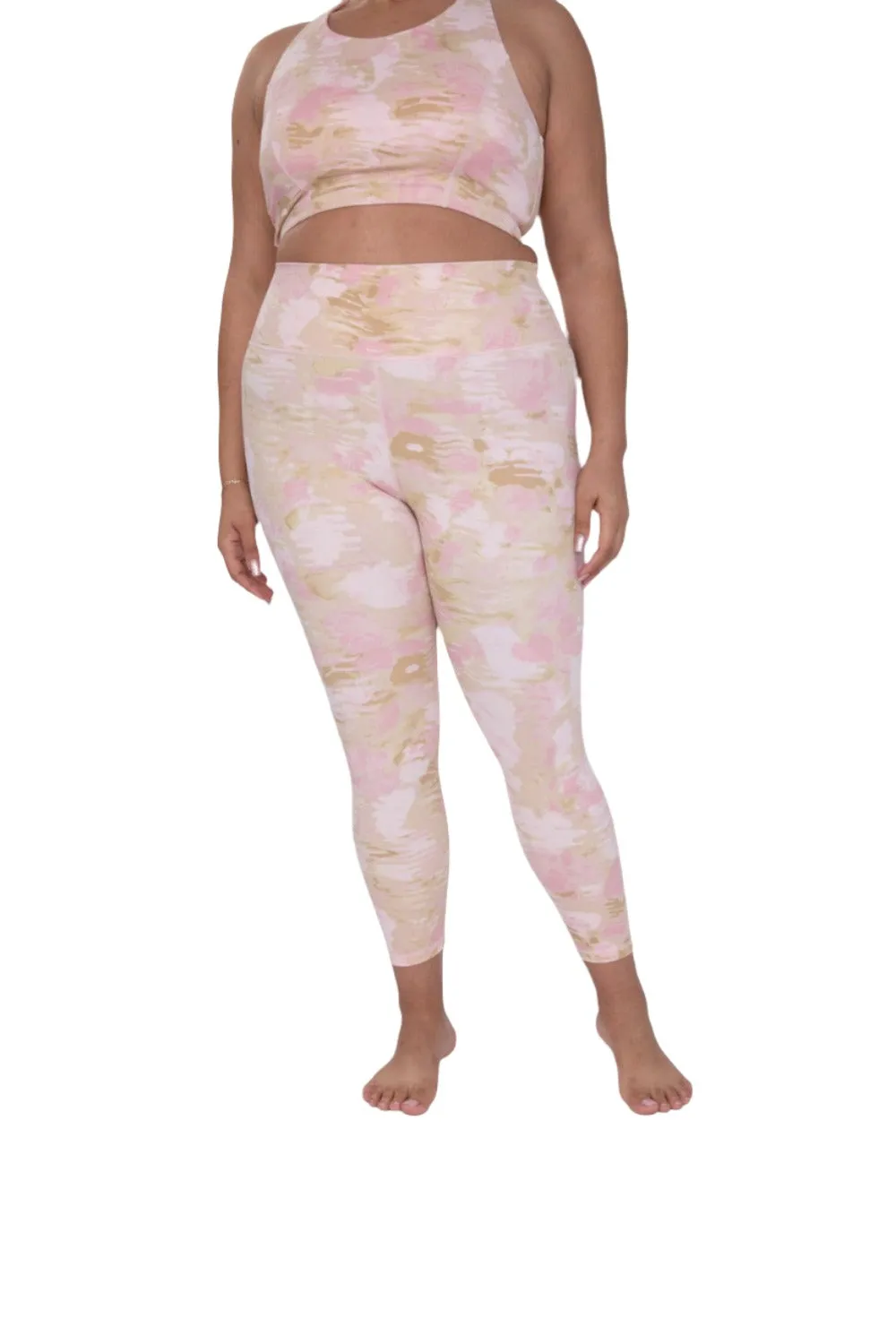 Mono B Pink Lemonade Sweetheart Highwaist Leggings APH3186 Plus