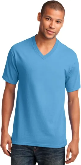 Port & Company Men's 54 oz 100% Cotton V Neck T Shirt
