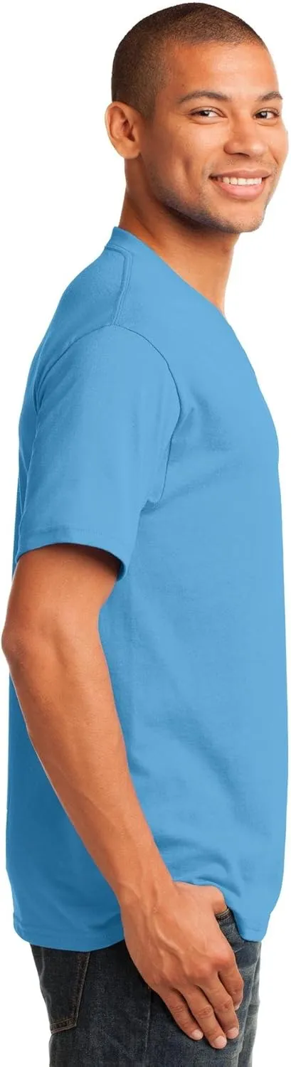 Port & Company Men's 54 oz 100% Cotton V Neck T Shirt