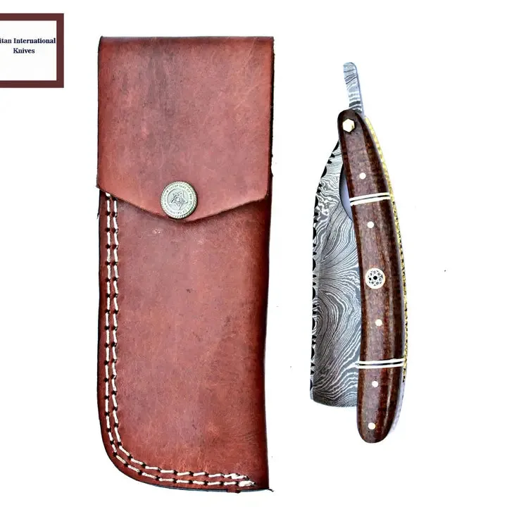 Straight Shaving Razor, Wood - Titan Int.