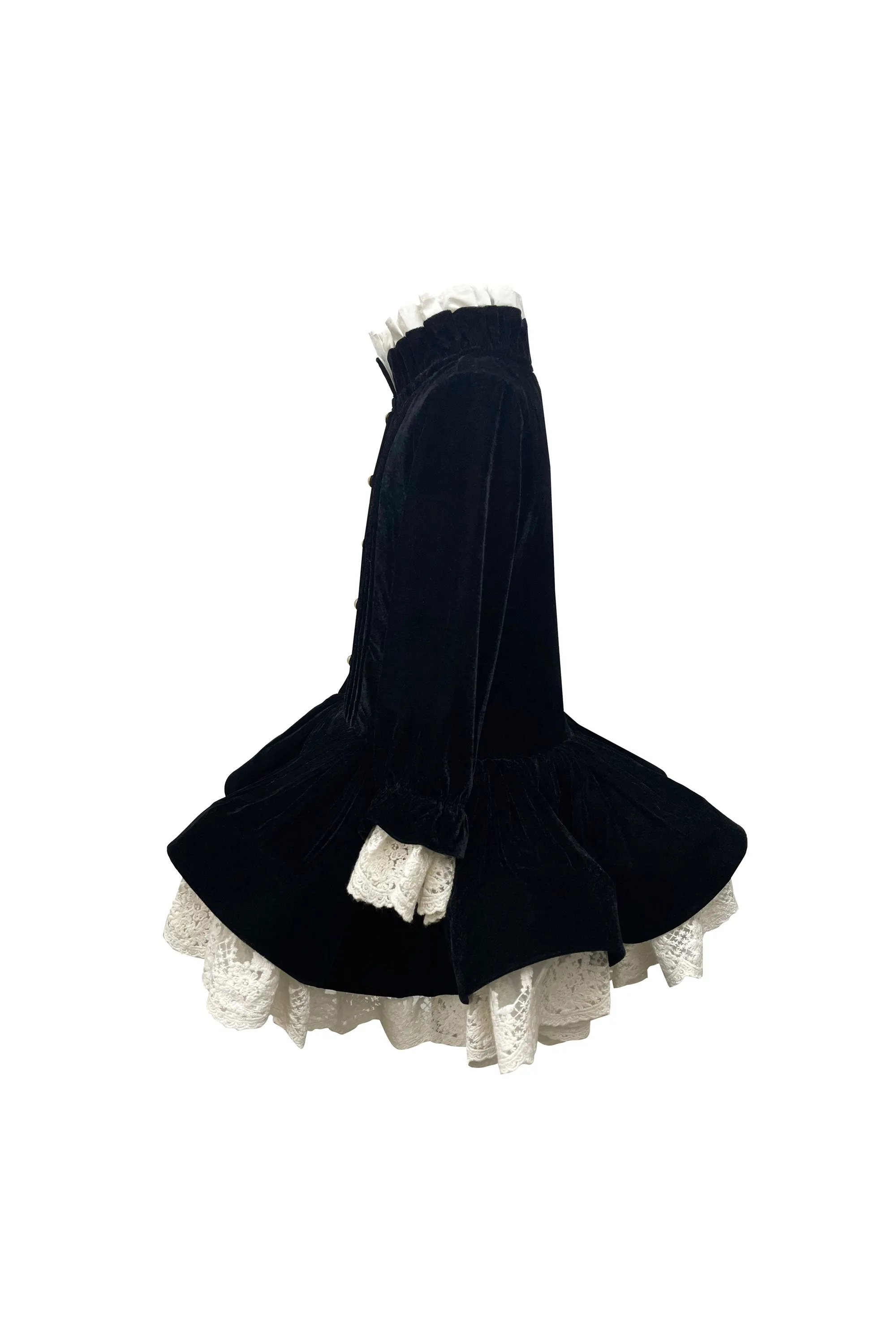 The Lacy Velvet Taylor Dress (Black)