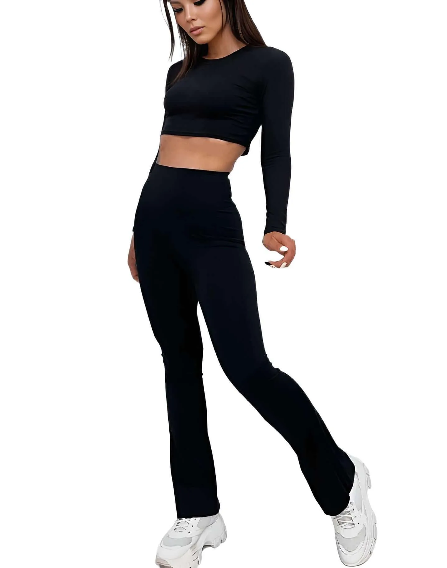 Women's Black Flare Pants