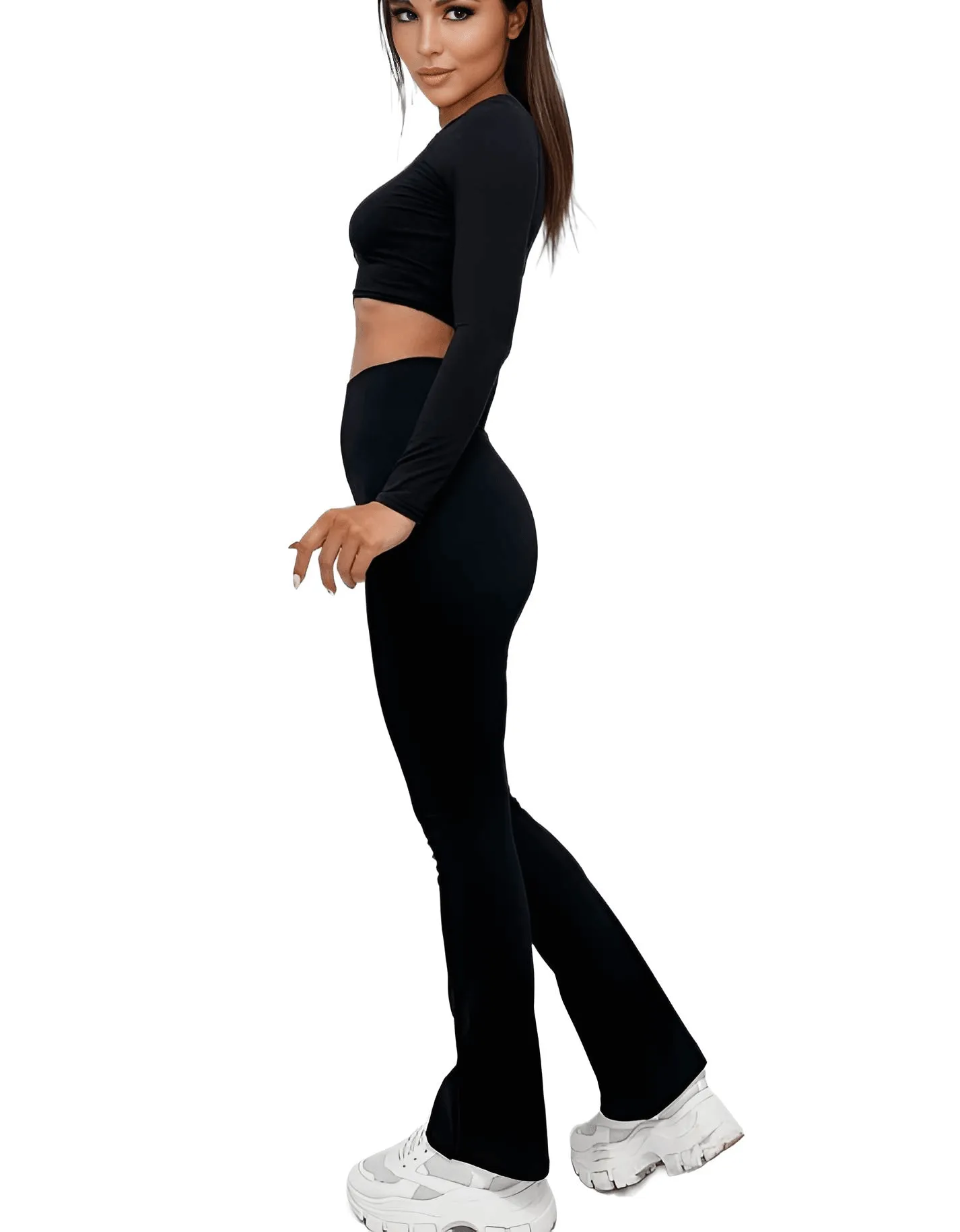Women's Black Flare Pants