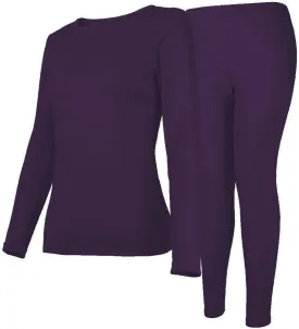 Womens Thermal Underwear Set Long Johns with Fleece Lined Ultra Soft Top & Bottom Base Layer Thermals for Women