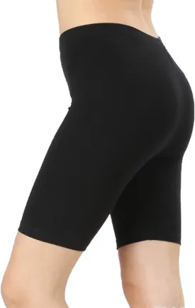 Zenana ZONE12SPORTS Women's Premium Cotton Biker Shorts